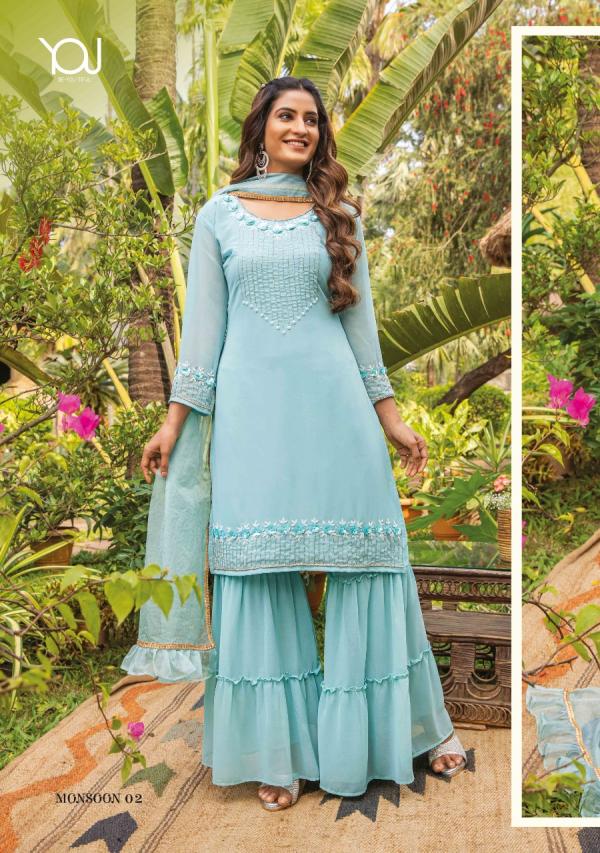 Wanna Monsoon Designer Georgette Party Wear Readymade Salwar